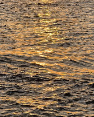 Gün batımında okyanusun dalgaları
