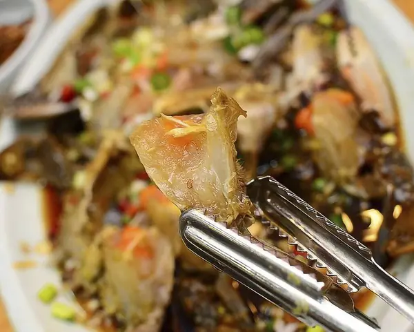 Lezzetli Asya yemeklerinin yakın görüntüsü