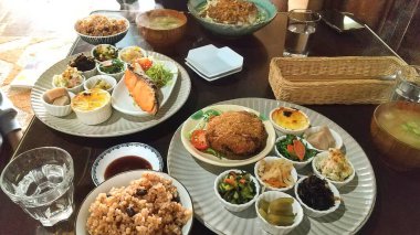 Lezzetli yemekler, yakın çekim.