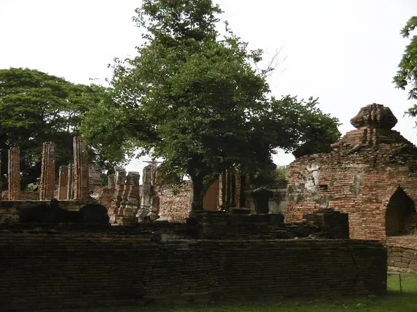 Wat Mahathat 'ın antik kalıntıları Tayland' daki Sukhothai 'nin tarihi parkında. khosukhothai,