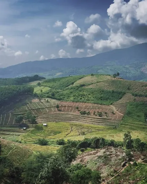 Güzel dağ manzarası, doğal arka plan