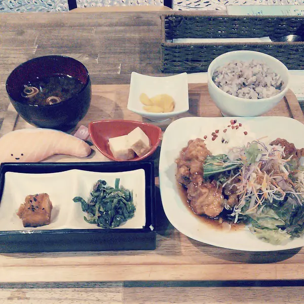 Lezzetli Japon yemekleri, yakın çekim.