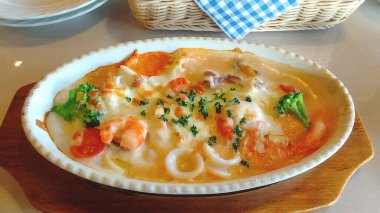 Lezzetli yiyeceklerin yakın görüntüsü