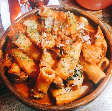 Makarnanın mutfak fotoğrafı.