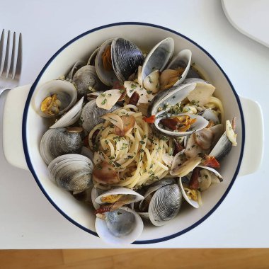 deniz mahsullü makarna.