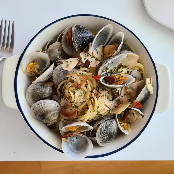 deniz mahsullü makarna.