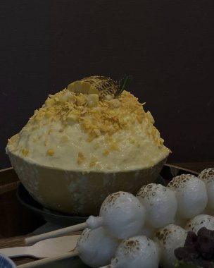 Lezzetli yiyeceklerin yakın görüntüsü