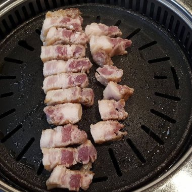 Lezzetli Asya yemeklerinin yakın görüntüsü