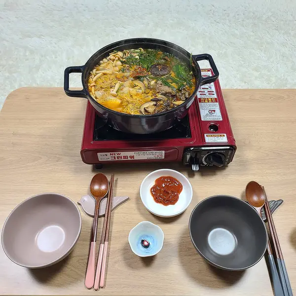 Çorbanın mutfak fotoğrafı.