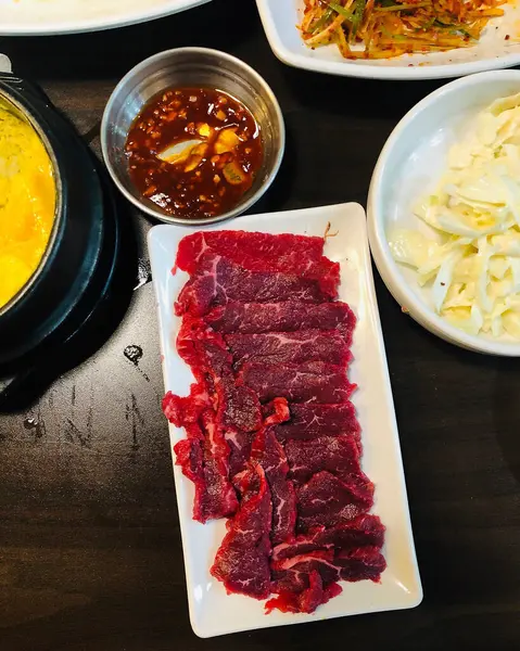 Lezzetli yiyeceklerin yakın görüntüsü