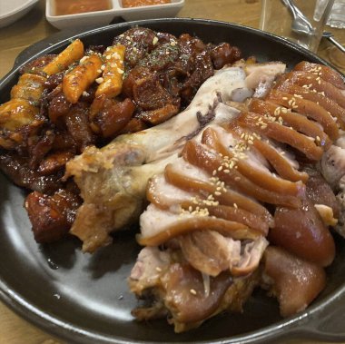 Lezzetli yiyeceklerin yakın görüntüsü