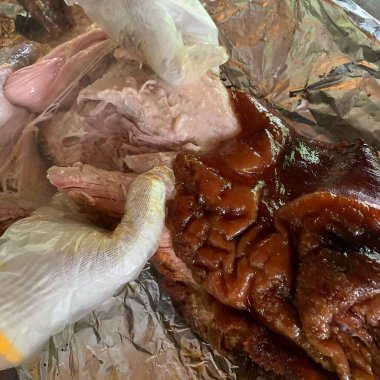 Lezzetli Asya yemeklerinin yakın görüntüsü