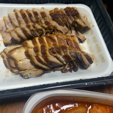 Kızarmış domuz eti fotoğrafı.