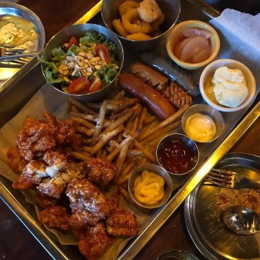 Lezzetli yiyeceklerin yakın görüntüsü