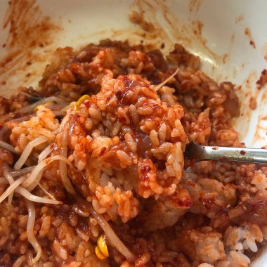 Lezzetli bir Asya yemeği yakın çekim