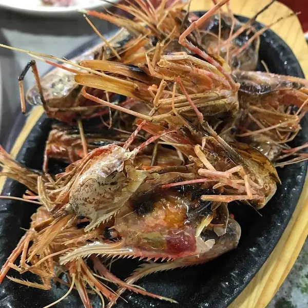 bir tabak ızgara balık