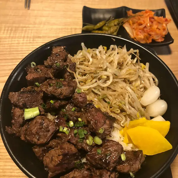 Lezzetli Asya mutfağının yakın görüntüsü