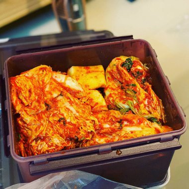 Lezzetli Asya yemeklerinin yakın görüntüsü