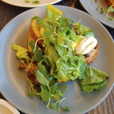 Peynirli salata, domates ve marul..