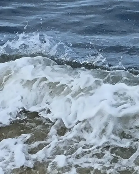 Dalgalar ve köpükler denizlerde