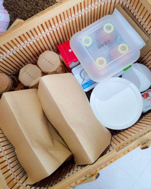 Çevre dostu gıda ambalajı.