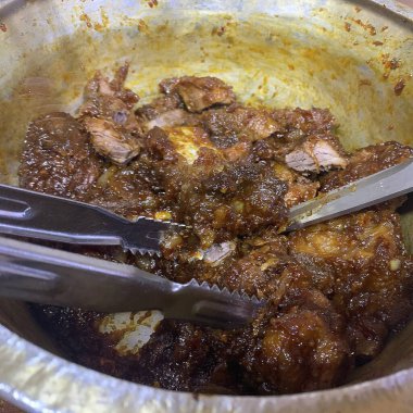 Yakın plan domuz yahnisi.