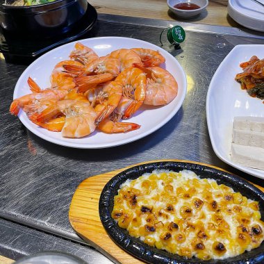 Lezzetli yiyeceklerin yakın görüntüsü