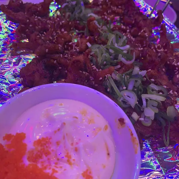 Lezzetli Asya yemeklerinin yakın görüntüsü