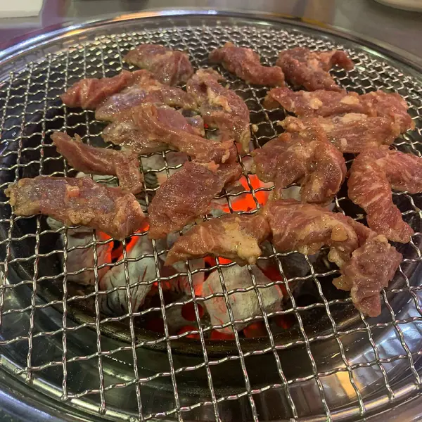 Kızarmış tavuk bir ızgara