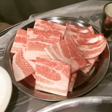 Lezzetli Asya yemeklerinin yakın görüntüsü