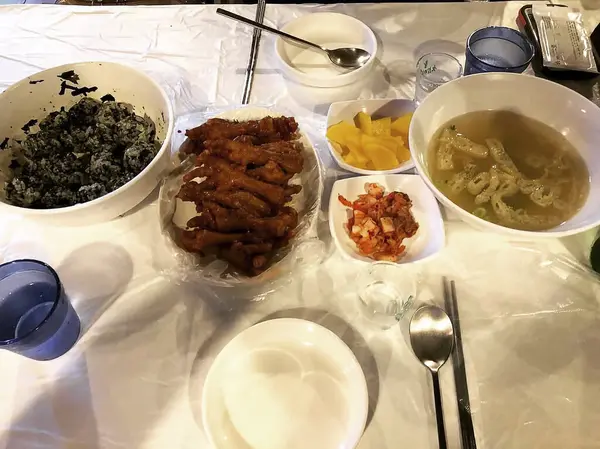 Lezzetli yiyeceklerin yakın görüntüsü