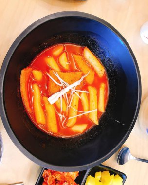 Lezzetli Asya yemeklerinin yakın görüntüsü