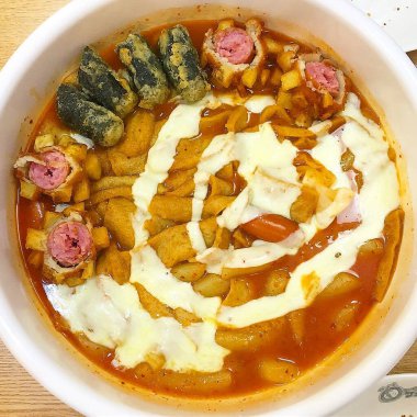 Lezzetli Asya mutfağının yakın görüntüsü