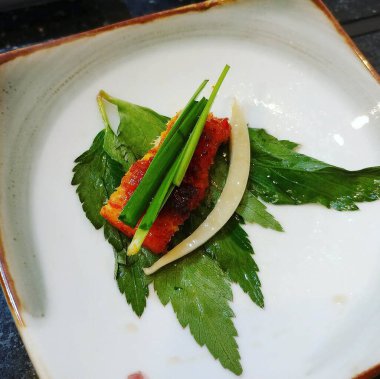 Japon suşi plaka üzerinde