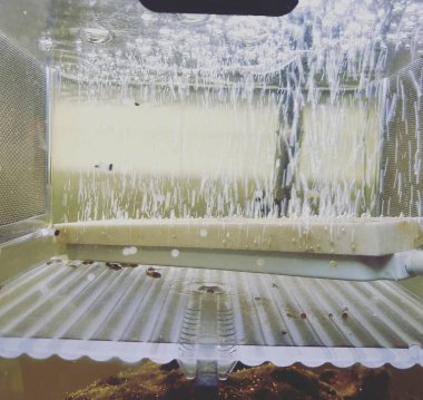 Beyaz bir arabaya yaklaş.