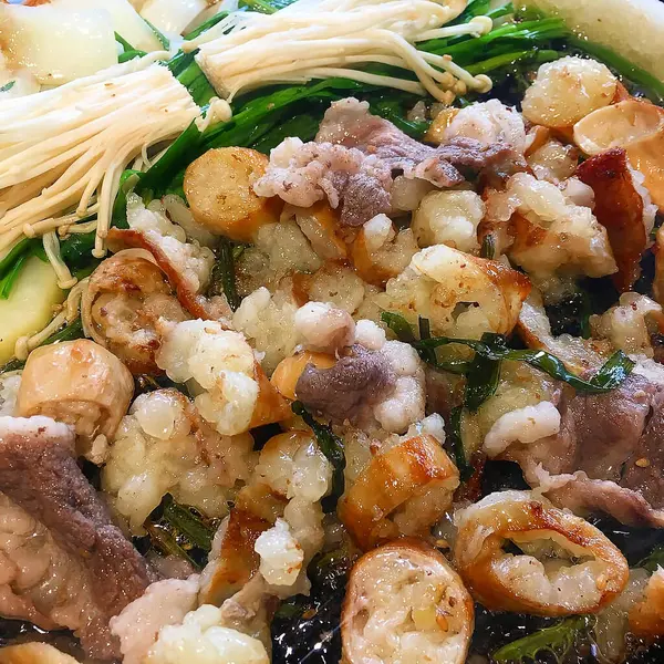 Lezzetli Asya mutfağının yakın görüntüsü