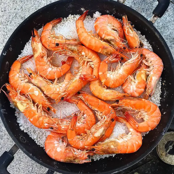 Deniz mahsullü karides, yiyecek.