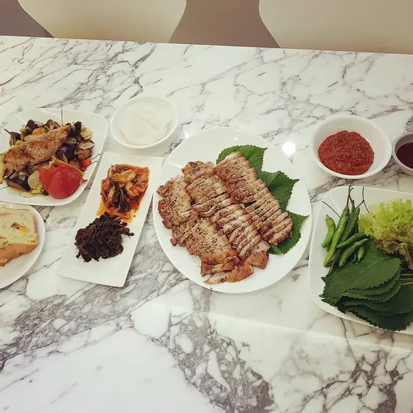 Lezzetli Asya mutfağının yakın görüntüsü