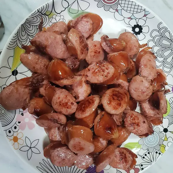 Sarımsaklı ve otlu kızarmış domuz eti.