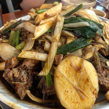 Lezzetli Asya mutfağının yakın görüntüsü