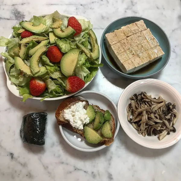 Lezzetli ve sağlıklı yiyecekler, seçici odaklanma