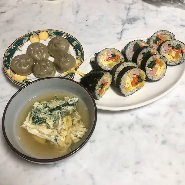 Lezzetli Asya mutfağının yakın görüntüsü