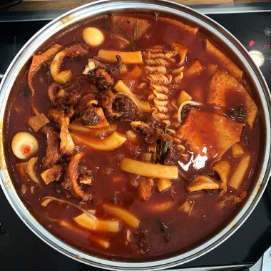 Lezzetli Asya mutfağının yakın görüntüsü