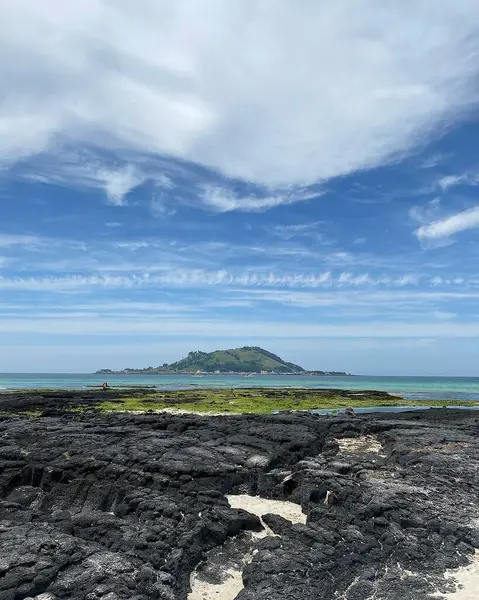 Deniz kıyısının güzel manzarası