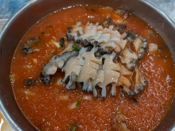 Lezzetli Asya yemeklerinin yakın görüntüsü