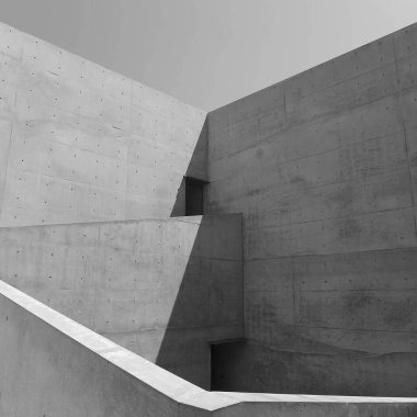 somut soyut mimari arka plan. 3 boyutlu görüntüleme. 3 boyutlu resimleme