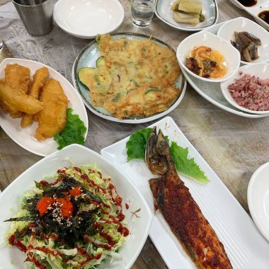 Lezzetli yiyeceklerin yakın görüntüsü