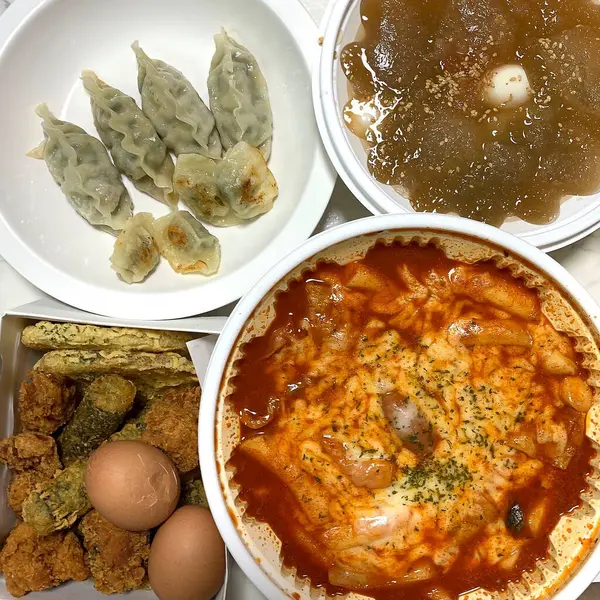 Lezzetli yiyeceklerin yakın görüntüsü