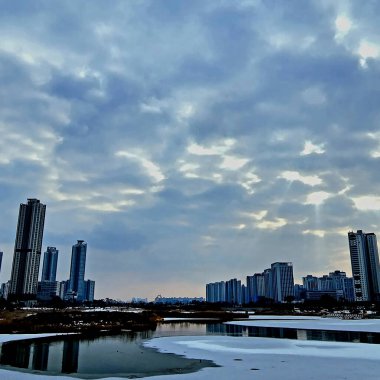 Karlı güzel kış manzarası