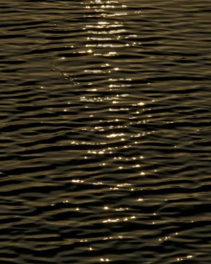 Ay ışığında su dalgaları